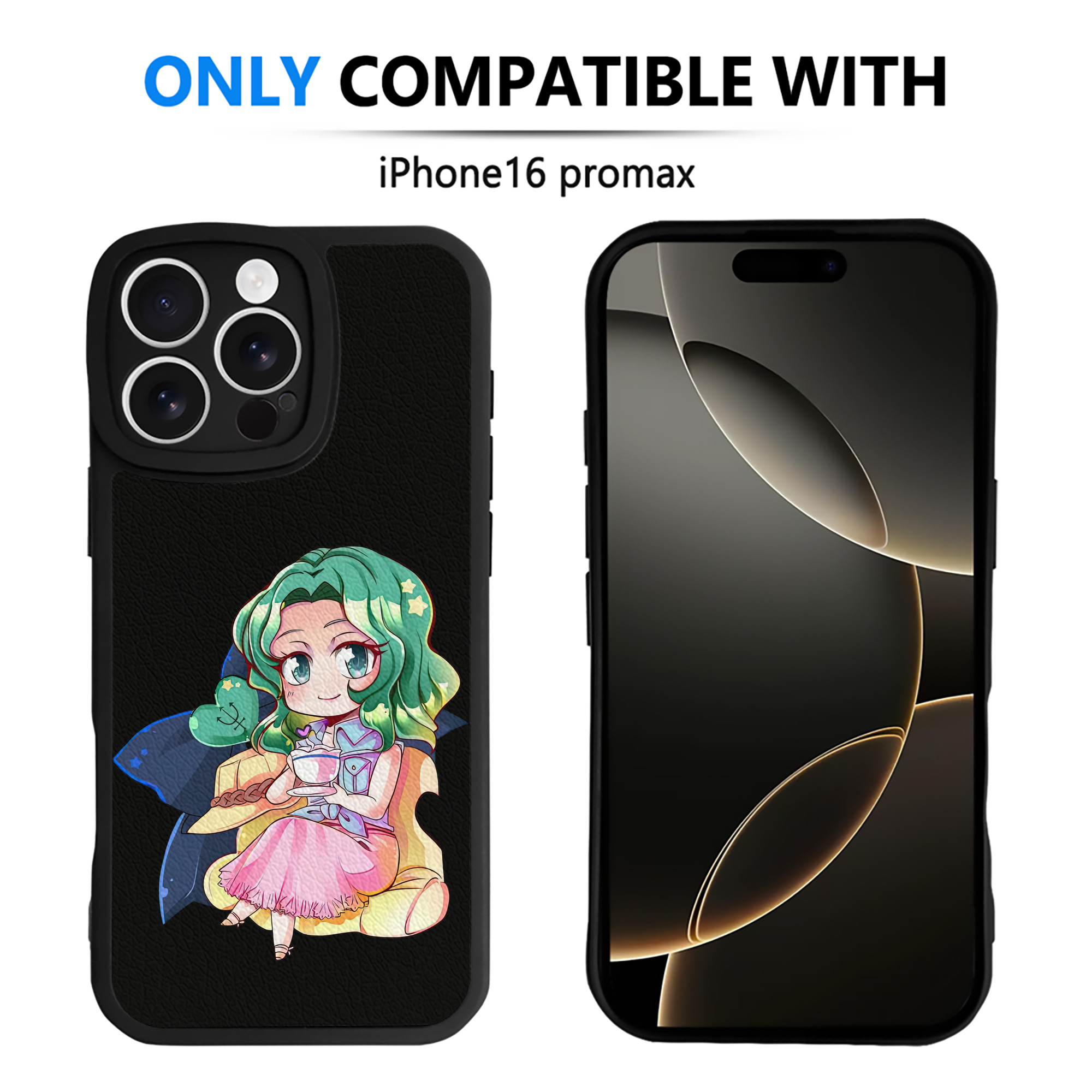 （画像用） 美少女戦士セーラームーン 海王 みちる（かいおう みちる） Sailor Moon Kaiou Michiru 【iPhone 16シリーズ対応】シリコンスマホケース（レザー調） 材質：シリコン